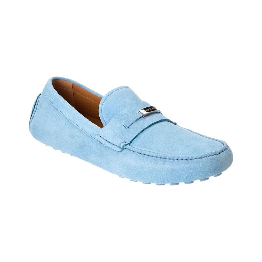Ferragamo Grenoble Crosta America Suede Loafer, Blue